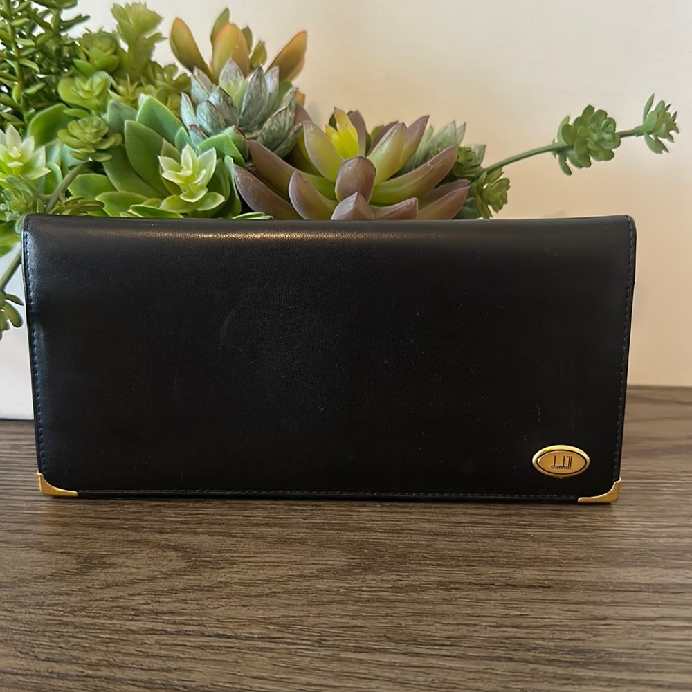Dunhill Authentic Vintage Black Smooth Leather Wallet